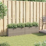  Vrtne sadilice s 2 posude 2 kom sive 90 x 20 x 40 cm poliratan | Eponuda.com