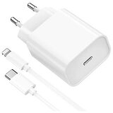 Dardanar 20 W hitri polnilec + kabel Lightning Usb-c za Iphone 12/12 Mini/12 Pro/12 Pro Max/11/11 Pro/11 Pro Max/X/Xs/Xs Max/Xr/Se 2020/8/8 Plu, (21199690) Cene