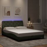  Okvir kreveta s LED-om bez madraca svjetlosivi 140x190 cm baršunasti | shoptok.hr