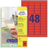 Avery Zweckform Odstranljive rdeče etikete 45,7 x 21,2 mm | Shoptok.si