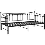 vidaXL Okvir za krevet na razvlačenje crni metalni 90 x 200 cm | shoptok.hr