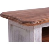 TV ormarić bijeli 120 x 30 x 40 od masivnog drva mahagonija | shoptok.hr