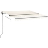  Ročno zložljiva tenda z LED lučkami 450x350 cm krem, (21157664) | Shoptok.si