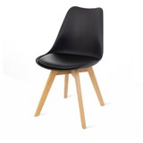 loomi.design Komplet 2 črnih stolov z bukovimi nogami Retro Cene