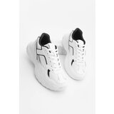 Marjin Women's Sneaker High Sole Sports Shoes Elfesa White cene