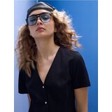 Sinsay Klasična mini haljina s viskozom i dodatkom lana | shoptok.hr