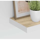  Plutajuće zidne police 2 kom hrast i bijele 60x23,5x3,8 cm MDF | shoptok.hr