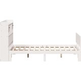 vidaXL Knjižna postelja brez vzmetnice bela 140x200 cm trdna borovina | Shoptok.si