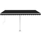  Tenda na ručno uvlačenje s LED svjetlima 400 x 300 cm antracit | shoptok.hr