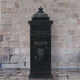 vidaXL Stoječi poštni nabiralnik aluminij starinski stil črne barve | Shoptok.si