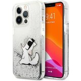 Karl Lagerfeld Originalen ovitek KLHCP13LGCFS za iPhone 13 Pro prozorna trda zaščita z bleščicami - Choupette Fun Cene