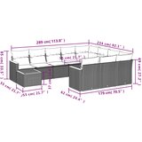  11-dijelni set vrtnih sofa od poliratana s jastucima bež | shoptok.hr