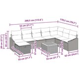  9-delni set vrtnega kavča s blazinami bež poli ratan, (22092555) | Shoptok.si
