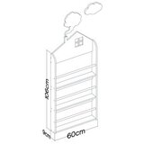 Hanah home polica za knjige lucca birchwood