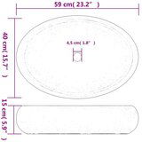 Nadgradni Nadpultni umivalnik siv in moder ovalen 59x40x15 cm k | Shoptok.si