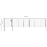  Vrtna vrata jeklena 500x75 cm srebrna, (20799478) | Shoptok.si