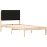  Krevetni okvir s tapiciranim uzglavljem Crna 90 x 190 cm | shoptok.hr