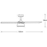  Lucci air 513072 - LED prigušiva ventilator LED/18W/230V 3000/4000/6000K + daljinski upravljač | Eponuda.com