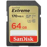 San Disk memorijska kartica sdxc 64GB extreme 170MB/S V30 uhs-i class 10 U3 V30 67783 Cene