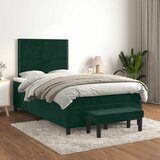 Box spring krevet s madracem tamnozeleni 120x200 cm baršunasti Cijene