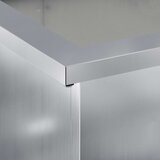  Vrtna posuda za sadnju s LED svjetlom Srebrna 30 x 30 x 30 cm | shoptok.hr