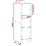vidaXL Visoka komoda sa staklenim vratima boja hrasta 35 x 37 x 109 cm | shoptok.hr