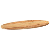 Stolna ploča svjetlosmeđa 80x40x2 cm ovalna masivna hrastovina | Eponuda.com