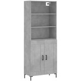 Visoka komoda siva betona 69,5x34x180 cm od konstruiranog drva | shoptok.hr