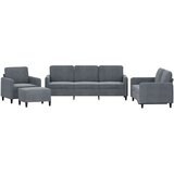  4-dijelni set sofa tamnosivi baršunasti | shoptok.hr