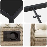  Vrtni set za objed 3 pcs Bež i krem bijela poliratan | shoptok.hr