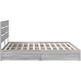  Krevet s od storage Siva Sonoma 180 x 200 cm Konstruirano drvo | shoptok.hr