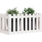 vidaXL Povišena vrtna gredica bijela 100x50x50 cm masivna borovina | shoptok.hr