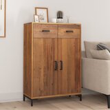 vidaXL Regal za čevlje 75x40x110 cm trdna reciklirana borovina | Shoptok.si