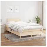  S oprugama i madracem krem 120 x 200 cm od tkanine | shoptok.hr