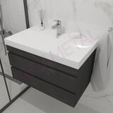 Kolpa San Naomi Set 80cm Crna (Ormarić sa umivaonikom + Ogledalo/ormarić) | Eponuda.com