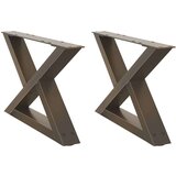  Noge za stolić za kavu 2 kom Prirodni čelik 60x(30-31 3) cm | shoptok.hr