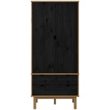 Ormarić s vratima OTTA Crna 76,5 x 53 x 172 cm Masivna borovina | shoptok.hr