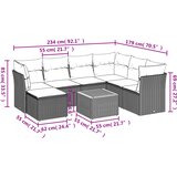  8-dijelni set vrtnih sofa od poliratana s jastucima sivi | shoptok.hr