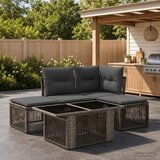  Sjedeća garnitura za vrt 5 kom. Siva poliratan 100 x 55 x 73 cm | shoptok.hr