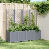 Maison Chic Cvetlično korito - Cvetlični Lonec z oporno mrežo sivo 160x40x140 cm PP, (21790323) | Shoptok.si