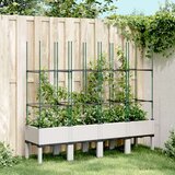  Vrtna sadilica s rešetkom bijela 160 x 40 x 142 5 cm PP Cijene