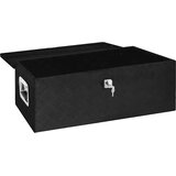  Kutija za pohranu crna 90 x 47 x 33,5 cm aluminijska | shoptok.hr