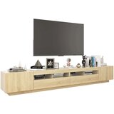 vidaXL TV omarica z LED lučkami sonoma hrast 260x35x40 cm | Shoptok.si