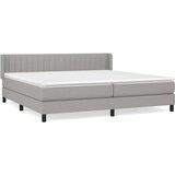  Krevet s oprugama i madracem svjetlosivi 200 x 200cm od tkanine | shoptok.hr