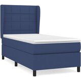 Maison Chic Box spring postelja - Vzmetna postelja z vzmetnico modra 90x200 cm blago SL13481, (21882582) | Shoptok.si
