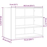  Zidni ormarić boja hrasta sonome 75x35x60 cm konstruirano drvo | shoptok.hr