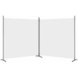 Sobna pregrada s 2 panela bijela 348 x 180 cm od tkanine | Eponuda.com