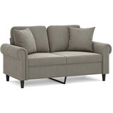  Dvosjed s jastucima svjetlosivi 120 cm baršunasti | Shoptok.si