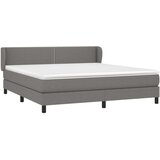  Box spring postelja z vzmetnico temno siva 180x200 cm blago, (20899695) | Shoptok.si