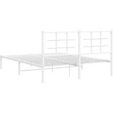  Metalni okvir za krevet s uzglavljem bijeli 150x200 cm | Eponuda.ba